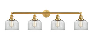 Bell - 4 Light - 44 inch - Satin Gold - Bath Vanity Light (215-SG-G72-LED)