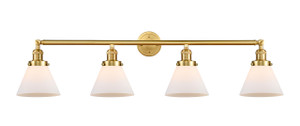 Cone - 4 Light - 44 inch - Satin Gold - Bath Vanity Light (215-SG-G41)