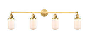 Dover - 4 Light - 43 inch - Satin Gold - Bath Vanity Light (215-SG-G311-LED)