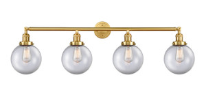 Beacon - 4 Light - 44 inch - Satin Gold - Bath Vanity Light (215-SG-G202-8)