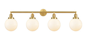Beacon - 4 Light - 44 inch - Satin Gold - Bath Vanity Light (215-SG-G201-8)