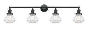 Olean - 4 Light - 43 inch - Matte Black - Bath Vanity Light (215-BK-G322)