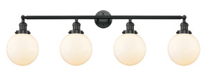 Beacon - 4 Light - 44 inch - Matte Black - Bath Vanity Light (215-BK-G201-8-LED)