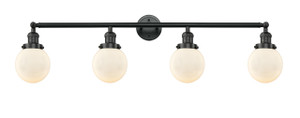 Beacon - 4 Light - 42 inch - Matte Black - Bath Vanity Light (215-BK-G201-6)