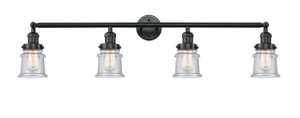 Canton - 4 Light - 42 inch - Matte Black - Bath Vanity Light (215-BK-G184S-LED)