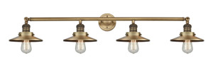 Railroad - 4 Light - 44 inch - Brushed Brass - Bath Vanity Light (215-BB-M4-LED)