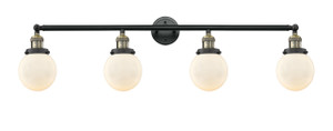 Beacon - 4 Light - 42 inch - Black Antique Brass - Bath Vanity Light (215-BAB-G201-6-LED)