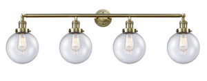 Beacon - 4 Light - 44 inch - Antique Brass - Bath Vanity Light (215-AB-G204-8-LED)