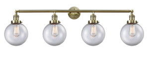 Beacon - 4 Light - 44 inch - Antique Brass - Bath Vanity Light (215-AB-G202-8-LED)