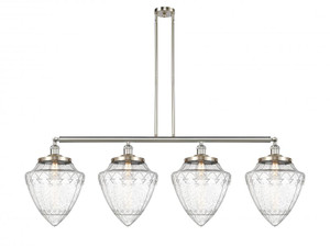 Bullet - 4 Light - 50 inch - Brushed Satin Nickel - Stem Hung - Island Light (214-SN-G664-12)