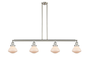 Olean - 4 Light - 51 inch - Brushed Satin Nickel - Stem Hung - Island Light (214-SN-G321-LED)