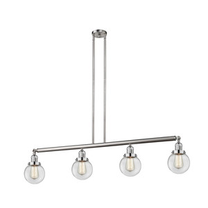 Beacon - 4 Light - 51 inch - Brushed Satin Nickel - Stem Hung - Island Light (214-SN-G202-6)