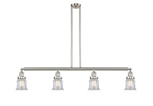 Canton - 4 Light - 51 inch - Brushed Satin Nickel - Stem Hung - Island Light (214-SN-G182S)