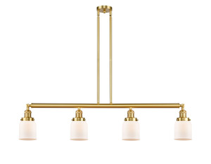 Bell - 4 Light - 50 inch - Satin Gold - Stem Hung - Island Light (214-SG-G51)