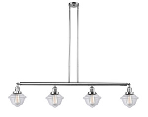 Oxford - 4 Light - 52 inch - Polished Chrome - Stem Hung - Island Light (214-PC-G532-LED)
