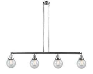 Beacon - 4 Light - 51 inch - Polished Chrome - Stem Hung - Island Light (214-PC-G204-6)