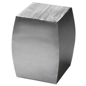 Getty 14 in W Square Stainless Steel Modern Side Table, Silver (2888260)