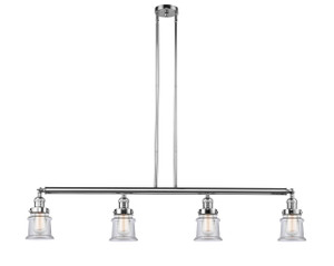 Canton - 4 Light - 51 inch - Polished Chrome - Stem Hung - Island Light (214-PC-G182S-LED)