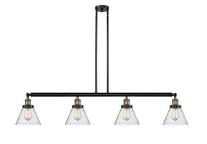 Cone - 4 Light - 52 inch - Black Antique Brass - Stem Hung - Island Light (214-BAB-G44)