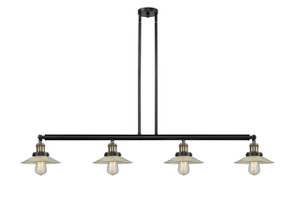 Halophane - 4 Light - 53 inch - Black Antique Brass - Stem Hung - Island Light (214-BAB-G2)