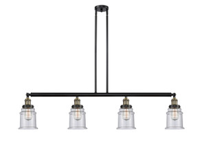 Canton - 4 Light - 51 inch - Black Antique Brass - Stem Hung - Island Light (214-BAB-G184)
