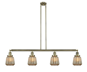 Chatham - 4 Light - 51 inch - Antique Brass - Stem Hung - Island Light (214-AB-G146)