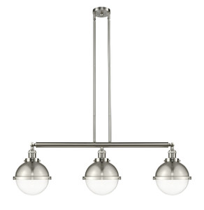 Hampden - 3 Light - 42 inch - Brushed Satin Nickel - Stem Hung - Island Light (213-SN-HFS-82-SN)