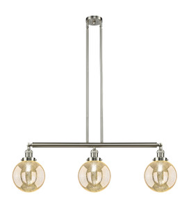 Beacon - 3 Light - 41 inch - Brushed Satin Nickel - Stem Hung - Island Light (213-SN-G208-8)