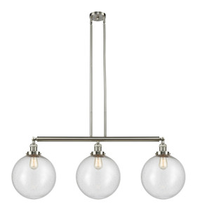 Beacon - 3 Light - 44 inch - Brushed Satin Nickel - Stem Hung - Island Light (213-SN-G204-12-LED)