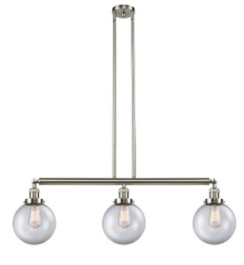 Beacon - 3 Light - 41 inch - Brushed Satin Nickel - Stem Hung - Island Light (213-SN-G202-8)
