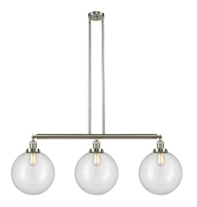 Beacon - 3 Light - 44 inch - Brushed Satin Nickel - Stem Hung - Island Light (213-SN-G202-12)