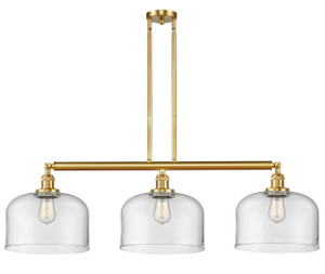 Bell - 3 Light - 42 inch - Satin Gold - Stem Hung - Island Light (213-SG-G72-L-LED)