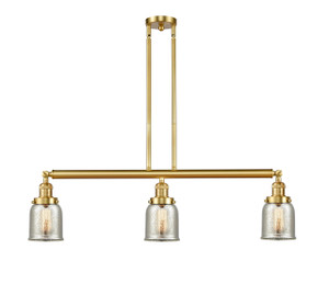 Bell - 3 Light - 38 inch - Satin Gold - Stem Hung - Island Light (213-SG-G58-LED)