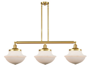 Oxford - 3 Light - 42 inch - Satin Gold - Stem Hung - Island Light (213-SG-G541-LED)