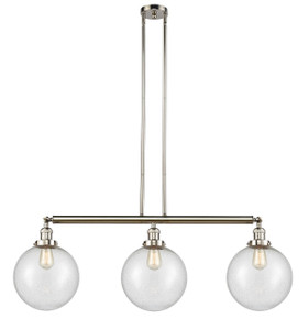 Beacon - 3 Light - 42 inch - Polished Nickel - Stem Hung - Island Light (213-PN-G204-10-LED)