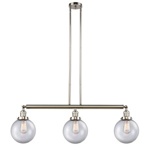 Beacon - 3 Light - 41 inch - Polished Nickel - Stem Hung - Island Light (213-PN-G202-8)