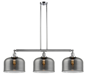 Bell - 3 Light - 42 inch - Polished Chrome - Stem Hung - Island Light (213-PC-G73-L-LED)