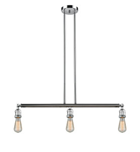 Bare Bulb - 3 Light - 38 inch - Polished Chrome - Stem Hung - Island Light (213-PC-LED)
