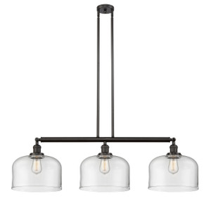 Bell - 3 Light - 42 inch - Oil Rubbed Bronze - Stem Hung - Island Light (213-OB-G72-L)