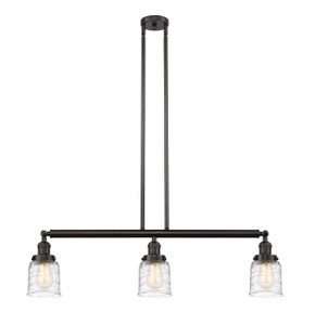 Bell - 3 Light - 38 inch - Oil Rubbed Bronze - Stem Hung - Island Light (213-OB-G513-LED)
