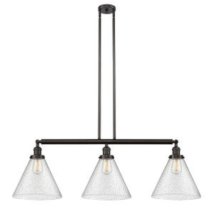 Cone - 3 Light - 44 inch - Oil Rubbed Bronze - Stem Hung - Island Light (213-OB-G44-L-LED)