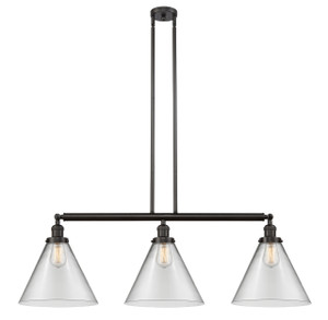 Cone - 3 Light - 44 inch - Oil Rubbed Bronze - Stem Hung - Island Light (213-OB-G42-L-LED)