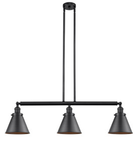 Appalachian - 3 Light - 40 inch - Matte Black - Stem Hung - Island Light (213-BK-M13-BK)
