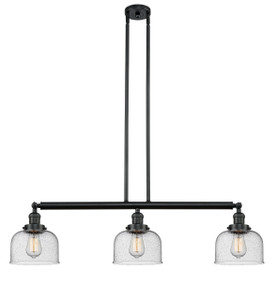 Bell - 3 Light - 41 inch - Matte Black - Stem Hung - Island Light (213-BK-G74-LED)