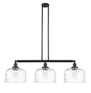 Bell - 3 Light - 42 inch - Matte Black - Stem Hung - Island Light (213-BK-G713-L-LED)