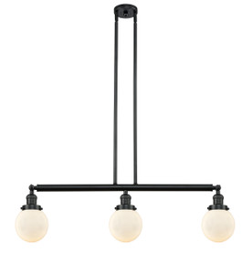 Beacon - 3 Light - 39 inch - Matte Black - Stem Hung - Island Light (213-BK-G201-6)