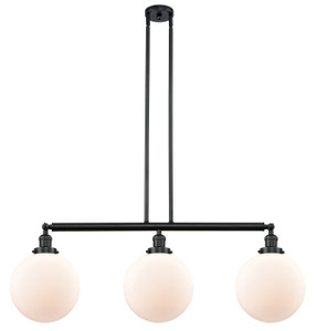 Beacon - 3 Light - 42 inch - Matte Black - Stem Hung - Island Light (213-BK-G201-10-LED)