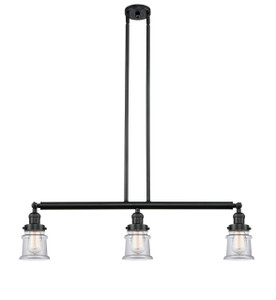 Canton - 3 Light - 39 inch - Matte Black - Stem Hung - Island Light (213-BK-G182S)