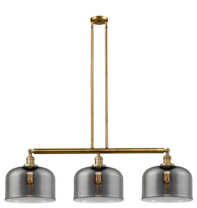 Bell - 3 Light - 42 inch - Brushed Brass - Stem Hung - Island Light (213-BB-G73-L-LED)