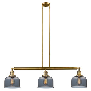 Bell - 3 Light - 41 inch - Brushed Brass - Stem Hung - Island Light (213-BB-G73-LED)